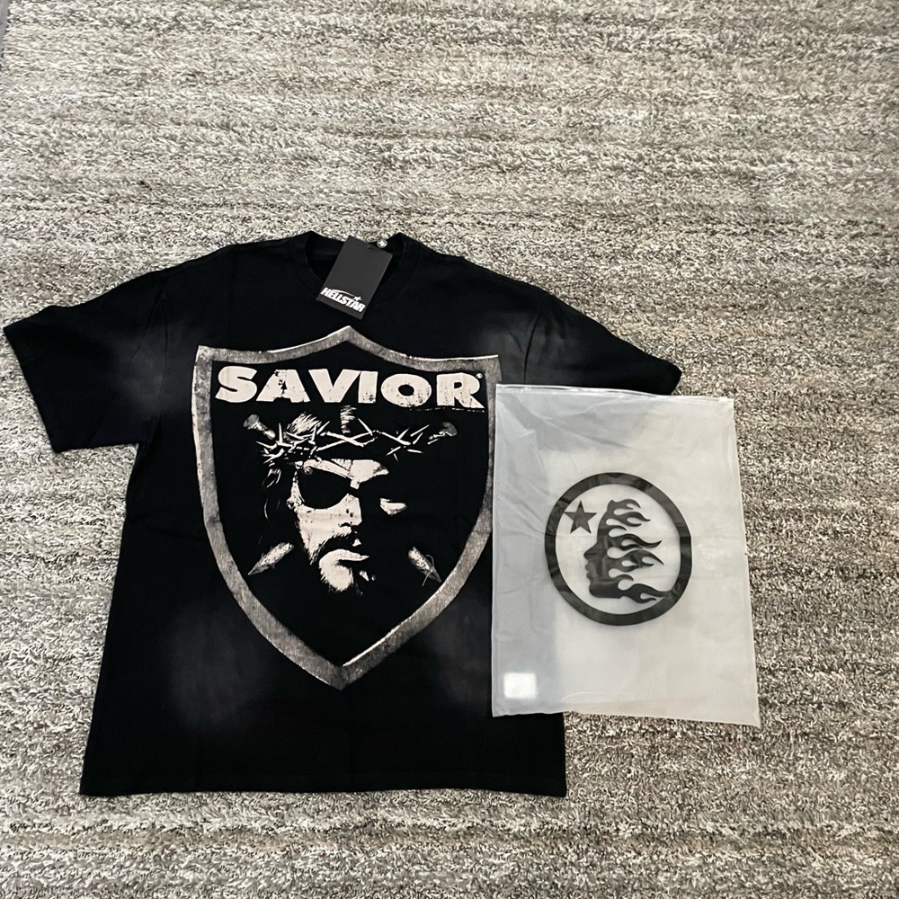 Hellstar Black Savior Graphic T-Shirt